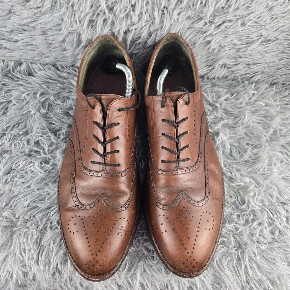 Rockport Mens 13M‎ Brown Leather DressSports Vibram Wingtip Oxford 13273